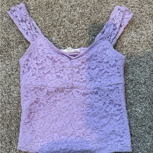 Elegant Lavender Lace Women's Top